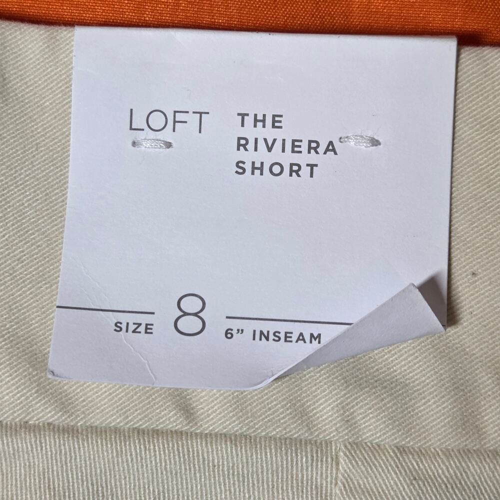Loft The Riviera Shorts NWT Size 8 light khaki 6" length - Picture 6 of 7